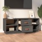 Mobile Porta TV Grigio 100x34x40 cm in Legno Massello di Pino Mobile Porta TV Grigio 100x34x40 cm in Legno Massello di Pino