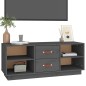 Mobile Porta TV Grigio 100x34x40 cm in Legno Massello di Pino Mobile Porta TV Grigio 100x34x40 cm in Legno Massello di Pino