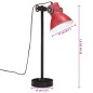 vidaXL Lampada da Scrivania 25 W Rosso Anticato 15x15x55 cm E27 vidaXL Lampada da Scrivania 25 W Rosso Anticato 15x15x55 cm E27