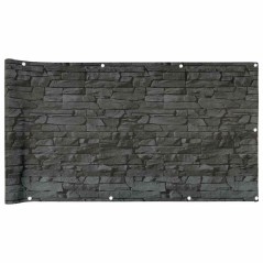 vidaXL Paravento da Balcone con Aspetto Pietra Grigio 300x75 cm PVC