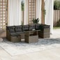 vidaXL Set Divano da Giardino 8 pz con Cuscini Grigio in Polyrattan vidaXL Set Divano da Giardino 8 pz con Cuscini Grigio in Polyrattan