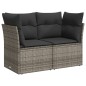 vidaXL Set Divano da Giardino 8 pz con Cuscini Grigio in Polyrattan vidaXL Set Divano da Giardino 8 pz con Cuscini Grigio in Polyrattan