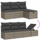 vidaXL Set Divano da Giardino 8 pz con Cuscini Grigio in Polyrattan vidaXL Set Divano da Giardino 8 pz con Cuscini Grigio in Polyrattan