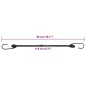 vidaXL Corde Elastiche con Strisce Riflettenti e Ganci 50 pz 46 cm