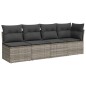 vidaXL Set Divano da Giardino 8 pz con Cuscini Grigio in Polyrattan vidaXL Set Divano da Giardino 8 pz con Cuscini Grigio in Polyrattan
