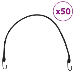 vidaXL Corde Elastiche con Strisce Riflettenti e Ganci 50 pz 88 cm