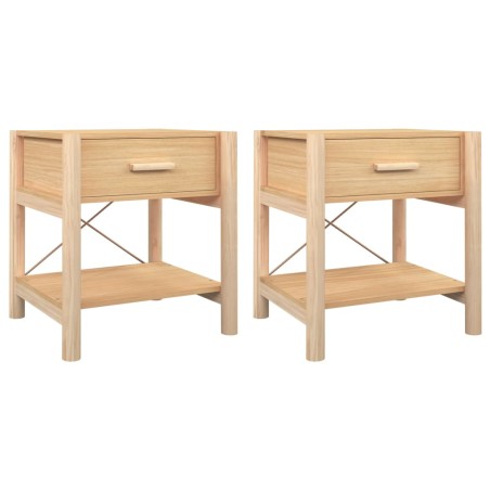 vidaXL Tavolini da Letto 2pz 42x38x45 cm in Legno Multistrato