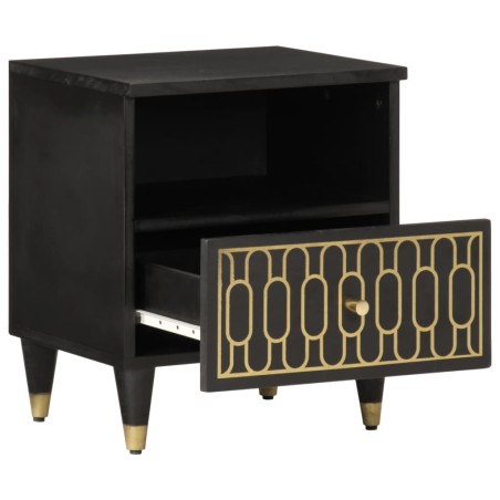 vidaXL Comodino 40x33x46 cm in Legno Massello di Mango
