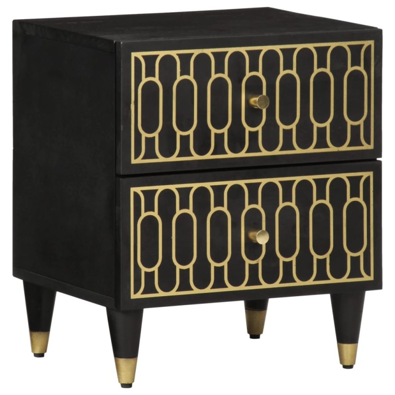 vidaXL Comodino 40x33x46 cm in Legno Massello di Mango