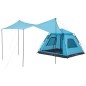 vidaXL Tenda a Cupola da Campeggio 5 Persone Blu a Rilascio Rapido vidaXL Tenda a Cupola da Campeggio 5 Persone Blu a Rilascio Rapido
