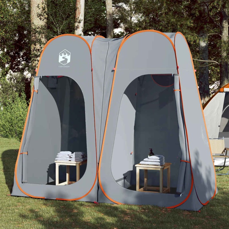 vidaXL Tenda Privacy Pop-Up Grigio e Arancione Impermeabile vidaXL Tenda Privacy Pop-Up Grigio e Arancione Impermeabile