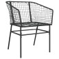vidaXL Sedie da Giardino Set 2 pz Polyrattan Nero
