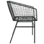 vidaXL Sedie da Giardino Set 2 pz Polyrattan Nero