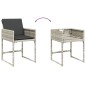 vidaXL Set Pranzo da Giardino 9pz con Cuscini Grigio Chiaro Polyrattan vidaXL Set Pranzo da Giardino 9pz con Cuscini Grigio Chiaro Polyrattan