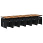 vidaXL Set da Pranzo da Giardino 13pz con Cuscini Nero in Polyrattan vidaXL Set da Pranzo da Giardino 13pz con Cuscini Nero in Polyrattan