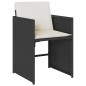 vidaXL Set da Pranzo da Giardino 13pz con Cuscini Nero in Polyrattan vidaXL Set da Pranzo da Giardino 13pz con Cuscini Nero in Polyrattan
