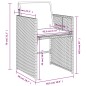 vidaXL Set da Pranzo da Giardino 13pz con Cuscini Nero in Polyrattan vidaXL Set da Pranzo da Giardino 13pz con Cuscini Nero in Polyrattan