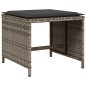 vidaXL Set da Pranzo da Giardino 9 pz con Cuscini in Polyrattan Grigio vidaXL Set da Pranzo da Giardino 9 pz con Cuscini in Polyrattan Grigio
