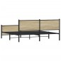 vidaXL Giroletto senza Materaso in Metallo Rovere Sonoma 180x200 cm