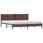 vidaXL Giroletto senza Materaso in Metallo Rovere Marrone 200x200 cm vidaXL Giroletto senza Materaso in Metallo Rovere Marrone 200x200 cm