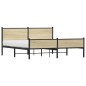 vidaXL Giroletto senza Materaso in Metallo Rovere Sonoma 180x200 cm vidaXL Giroletto senza Materaso in Metallo Rovere Sonoma 180x200 cm