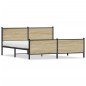 vidaXL Giroletto senza Materaso in Metallo Rovere Sonoma 193x203 cm vidaXL Giroletto senza Materaso in Metallo Rovere Sonoma 193x203 cm