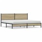 vidaXL Giroletto senza Materaso in Metallo Rovere Sonoma 193x203 cm vidaXL Giroletto senza Materaso in Metallo Rovere Sonoma 193x203 cm