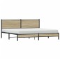 vidaXL Giroletto senza Materaso in Metallo Rovere Sonoma 193x203 cm vidaXL Giroletto senza Materaso in Metallo Rovere Sonoma 193x203 cm