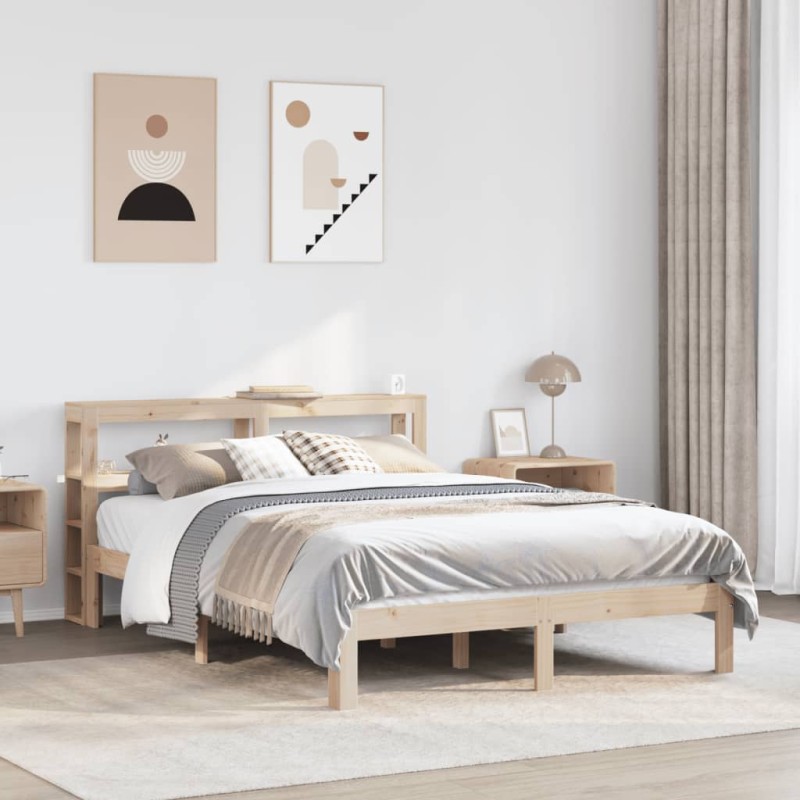 vidaXL Giroletto con Testiera 160x200 cm in Legno Massello di Pino