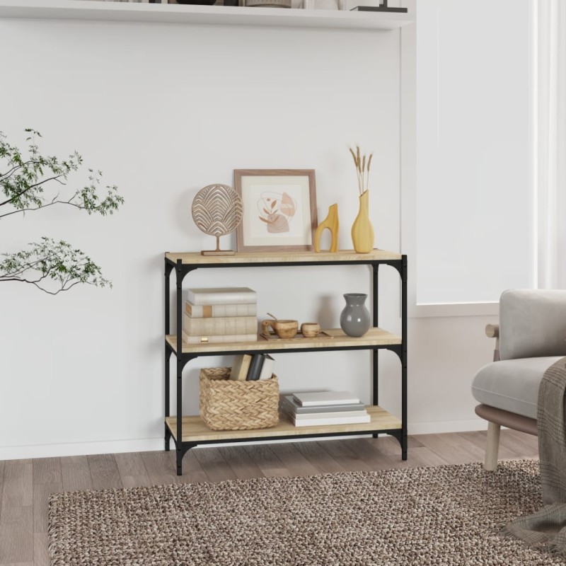 Libreria Rovere Sonoma 80x33x70,5cm Legno Multistrato e Acciaio Libreria Rovere Sonoma 80x33x70,5cm Legno Multistrato e Acciaio