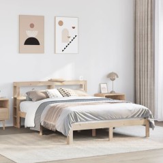 vidaXL Giroletto con Testiera 140x190 cm in Legno Massello di Pino