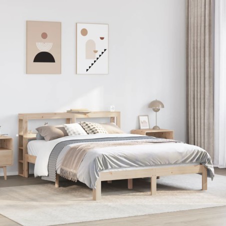vidaXL Giroletto con Testiera 140x190 cm in Legno Massello di Pino