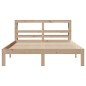 vidaXL Giroletto con Testiera 140x190 cm in Legno Massello di Pino vidaXL Giroletto con Testiera 140x190 cm in Legno Massello di Pino
