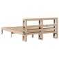 vidaXL Giroletto con Testiera 140x190 cm in Legno Massello di Pino vidaXL Giroletto con Testiera 140x190 cm in Legno Massello di Pino