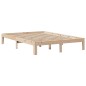 vidaXL Giroletto con Testiera 140x190 cm in Legno Massello di Pino vidaXL Giroletto con Testiera 140x190 cm in Legno Massello di Pino
