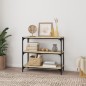 Libreria Rovere Sonoma 80x33x70,5cm Legno Multistrato e Acciaio Libreria Rovere Sonoma 80x33x70,5cm Legno Multistrato e Acciaio