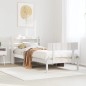vidaXL Letto senza Materasso Bianco 75x190 in Legno Massello di Pino vidaXL Letto senza Materasso Bianco 75x190 in Legno Massello di Pino