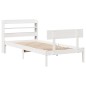 vidaXL Letto senza Materasso Bianco 75x190 in Legno Massello di Pino vidaXL Letto senza Materasso Bianco 75x190 in Legno Massello di Pino