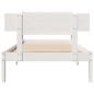vidaXL Letto senza Materasso Bianco 75x190 in Legno Massello di Pino vidaXL Letto senza Materasso Bianco 75x190 in Legno Massello di Pino