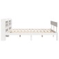 vidaXL Letto senza Materasso Bianco 135x190 cm Legno Massello di Pino vidaXL Letto senza Materasso Bianco 135x190 cm Legno Massello di Pino