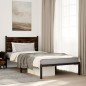 vidaXL Giroletto senza Materaso in Metallo Rovere Fumo 107x203 cm vidaXL Giroletto senza Materaso in Metallo Rovere Fumo 107x203 cm