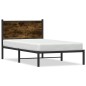 vidaXL Giroletto senza Materaso in Metallo Rovere Fumo 107x203 cm vidaXL Giroletto senza Materaso in Metallo Rovere Fumo 107x203 cm