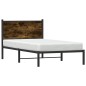 vidaXL Giroletto senza Materaso in Metallo Rovere Fumo 107x203 cm vidaXL Giroletto senza Materaso in Metallo Rovere Fumo 107x203 cm