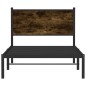 vidaXL Giroletto senza Materaso in Metallo Rovere Fumo 107x203 cm vidaXL Giroletto senza Materaso in Metallo Rovere Fumo 107x203 cm