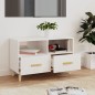 Mobile Porta TV Bianco Lucido 80x36x50 cm in Legno Multistrato Mobile Porta TV Bianco Lucido 80x36x50 cm in Legno Multistrato