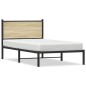 vidaXL Giroletto senza Materaso in Metallo Rovere Sonoma 100x200 cm vidaXL Giroletto senza Materaso in Metallo Rovere Sonoma 100x200 cm