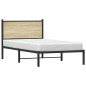 vidaXL Giroletto senza Materaso in Metallo Rovere Sonoma 100x200 cm vidaXL Giroletto senza Materaso in Metallo Rovere Sonoma 100x200 cm