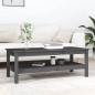 Tavolino da Salotto Grigio 110x50x40 cm Legno Massello di Pino Tavolino da Salotto Grigio 110x50x40 cm Legno Massello di Pino