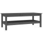 Tavolino da Salotto Grigio 110x50x40 cm Legno Massello di Pino Tavolino da Salotto Grigio 110x50x40 cm Legno Massello di Pino