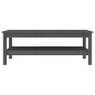 Tavolino da Salotto Grigio 110x50x40 cm Legno Massello di Pino Tavolino da Salotto Grigio 110x50x40 cm Legno Massello di Pino
